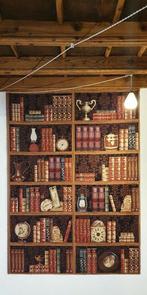 Exclusieve Wandtapijt Retro Boekenkast - 190x140cm -