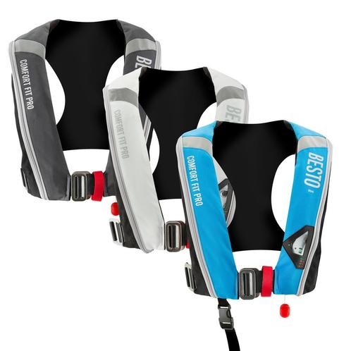 Automatisch reddingsvest Besto Comfort Fit PRO 300N-Zwart/IJ, Watersport en Boten, Accessoires en Onderhoud, Nieuw, Ophalen of Verzenden