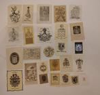 Lotto di 50 Ex Libris with heraldic motifs - Ex libris, Antiek en Kunst