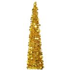 vidaXL Kunstkerstboom pop-up 150 cm PET goudkleurig, Diversen, Kerst, Verzenden, Nieuw