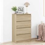 vidaXL Dressoir 60x35x98,5 cm bewerkt hout sonoma, Verzenden, Nieuw, 50 tot 100 cm, 25 tot 50 cm