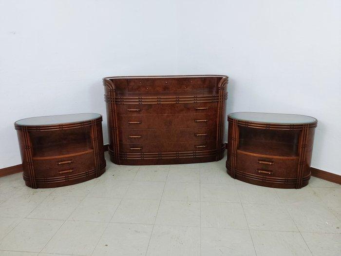 Ladekast (3) - Walnoot, Wortelnotenhout - Ladekast en, Antiek en Kunst, Kunst | Designobjecten