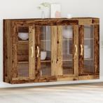 vidaXL Wandkasten 2 st 69,5x34x90 cm bewerkt hout oud, Verzenden, Nieuw, Overige houtsoorten