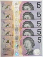 Australië. - 5 x 5 Dollars 2018 - Pick 62 - all with same