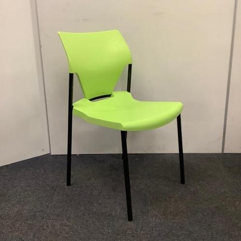 Tweedehands design Kantinestoel, stapelstoel, IOKO, groen -, Huis en Inrichting, Stoelen, Eén, Zwart, Gebruikt, Stof, Ophalen of Verzenden