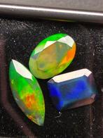 3.84 tcw Zwarte Opaal Faceted- 0.77 g - (3)