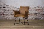 Eetkamerstoel Met Armleuning Seda - eetkamerstoelen - Cognac, Nieuw, Bruin, Overige materialen