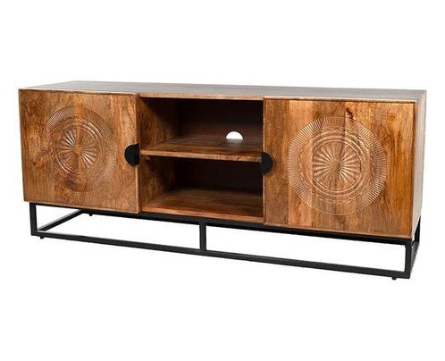 Tv meubel Maya mangohout 150 cm, Huis en Inrichting, Kasten | Televisiemeubels, Nieuw, Ophalen of Verzenden