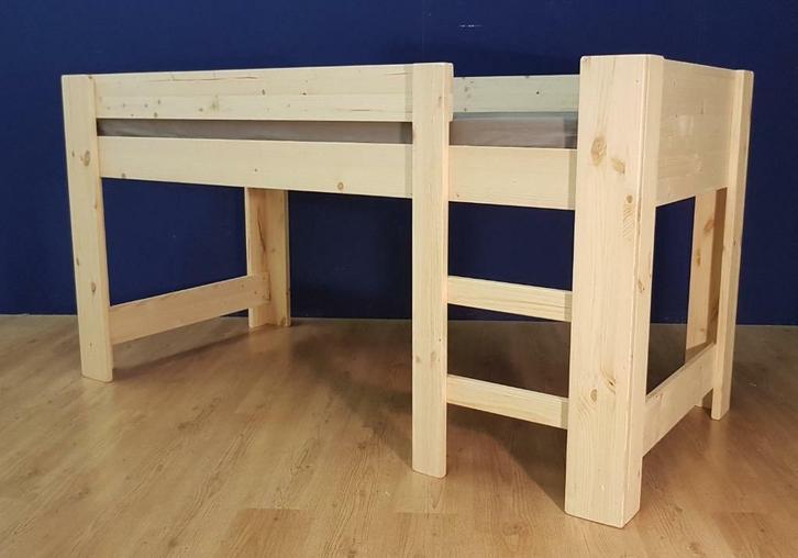HALFHOOGSLAPER HENRY 70X170 t/m 90x200 4 hoogtes, Kinderen en Baby's, Kinderkamer | Stapelbedden en Hoogslapers, Halfhoogslaper