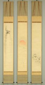 Rising Sun, Karajishi Lion and Waterfall with Box - Sasaki, Antiek en Kunst