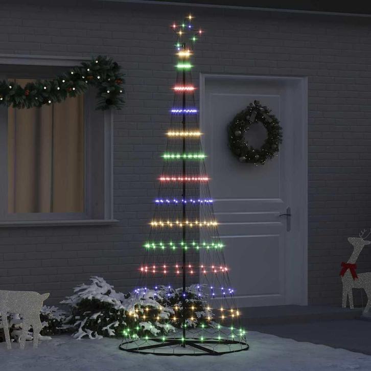vidaXL LED Kerstboom met 290 LED Multikleur 100 x 100 x 250, Diversen, Kerst, Nieuw, Verzenden
