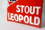 Stout Leopold emaille bier bord, Verzamelen, Merken en Reclamevoorwerpen, Nieuw, Verzenden
