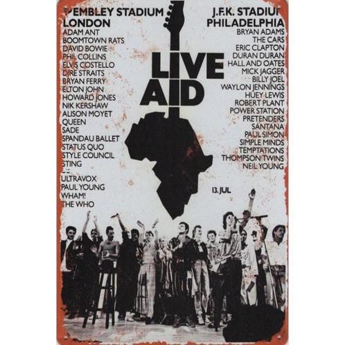 Wandbord - Live Aid 1985 Wembley Stadium London, Huis en Inrichting, Woonaccessoires | Wanddecoraties, Nieuw, Ophalen of Verzenden