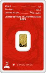 1 Gram Goudbaar - Argor-Heraeus - Year of the Snake, Verzenden, Goud