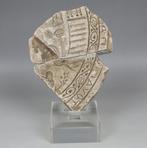 Christian, middeleeuws Limestone Vessel mal met inscriptie