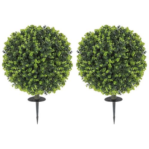 TRUUSK Set Van 2 Kunstmatige Buxusbollen 40 Cm Kunstplant Me, Huis en Inrichting, Woonaccessoires | Kunstplanten en Kunstbloemen
