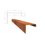 Cortenstaal u-profiel 230x20,4x15cm, Overige materialen, Minder dan 25 cm, Border, Minder dan 25 cm