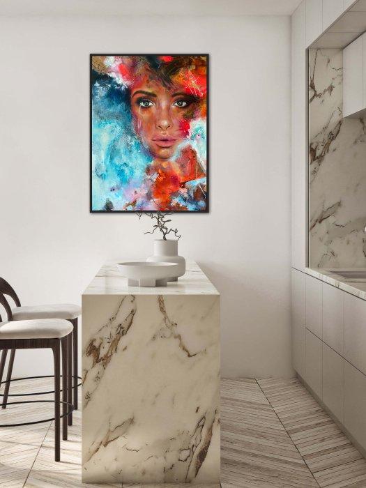 Ellis Hollering - Ready to hang - Unveiling Courage, Antiek en Kunst, Kunst | Schilderijen | Modern