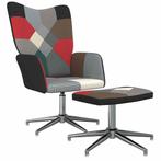 vidaXL Relaxstoel met voetenbank patchwork stof, Huis en Inrichting, Fauteuils, Verzenden, Nieuw