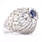 Zonder minimumprijs - Ring Platina - 1.50ct. tw. - Saffier -, Nieuw