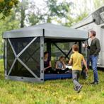 TRUUSK Paviljoen Zeshoekig Ca. 3,6x3m Waterdicht Pop-up Vouw, Tuin en Terras, Partytenten, Verzenden, Nieuw