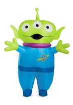 KIMU® Opblaas Kostuum Alien Groen Blauw Opblaasbaar Pak Alie, Kleding | Heren, Carnavalskleding en Feestkleding, Carnaval, Nieuw