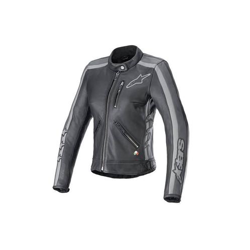 Alpinestars Stella Dyno Leren Jas Zwart Tar Grijs, Motoren, Kleding | Motorkleding, Dames, Nieuw met kaartje, Jas | textiel, Verzenden