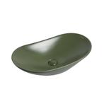 Waskom Gia 61x36x15cm mat groen inclusief afvoerplug, Doe-het-zelf en Verbouw, Sanitair, Verzenden, Nieuw