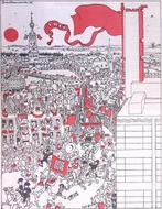 De dag van de arbeid op spotprent (lijst optie, Lithos), Antiek en Kunst, Kunst | Litho's en Zeefdrukken, Verzenden