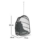 TRUUSK Hangstoel Hangmand Polyrattan - Opvouwbaar - Met Kuss, Verzenden, Nieuw