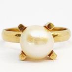 Ring - 18 karaat Geel goud Parel, Sieraden, Tassen en Uiterlijk, Ringen, Nieuw