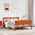 vidaXL Bedframe met hoofdeinde 2 pcs Wasbruin Massief, Verzenden, Nieuw, Bruin, Hout