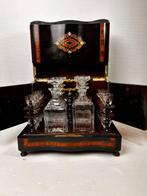 Drankkast - Geverfd zwart paurier - Rozenhout - Parelmoer