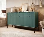 Dressoir groen 154x39x83 cm goud hotel chique, Verzenden, 150 tot 200 cm, Nieuw, Industrieel