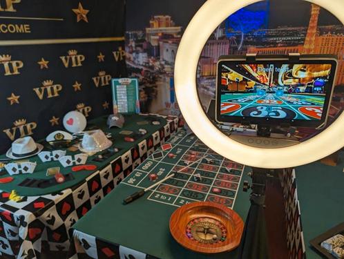 Casino spellen met Photobooth poker,roulette,te huur huren, Hobby en Vrije tijd, Feestartikelen | Verhuur, Overige, Nieuw, Ophalen
