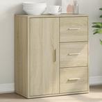 vidaXL Dressoir 60x31x70 cm bewerkt hout sonoma eikenkleurig, Huis en Inrichting, Kasten | Dressoirs, Verzenden, Nieuw, 50 tot 100 cm