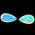 Zonder Minimumprijs - 2 pcs Wit Opaal - 3.97 ct - Antwerp, Sieraden, Tassen en Uiterlijk, Edelstenen, Nieuw