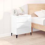 vidaXL Dressoir 60x35x70 cm bewerkt hout hoogglans wit, Huis en Inrichting, Kasten | Dressoirs, Verzenden, Nieuw, 50 tot 100 cm