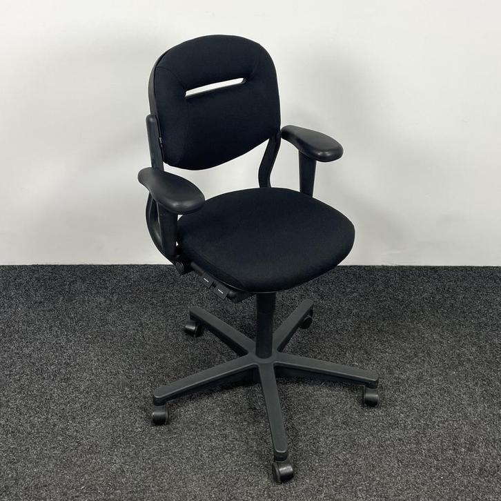 Bureaustoel Ahrend 220 - Lage  Rug | Nieuw gestoffeerd, Huis en Inrichting, Bureaustoelen, Bureaustoel, Zwart, Ergonomisch, Ophalen of Verzenden