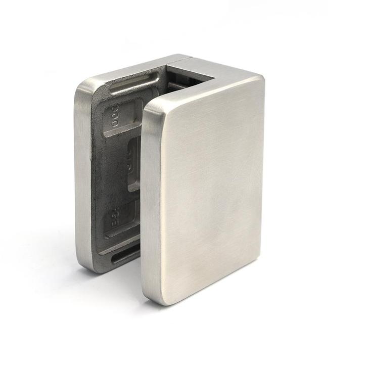 Balustrade glasklem vierkant - RVS - 70 x 55 mm (88.2 gelaag, Doe-het-zelf en Verbouw, Glas en Ramen, Nieuw, Ophalen of Verzenden