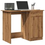 vidaXL Bureau 100x50x76 cm bewerkt hout artisanaal, Huis en Inrichting, Verzenden, Nieuw