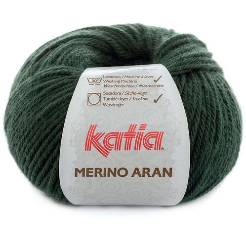 Katia Merino Aran - 66 legergroen - Merinogaren, Hobby en Vrije tijd, Breien en Haken, Ophalen of Verzenden