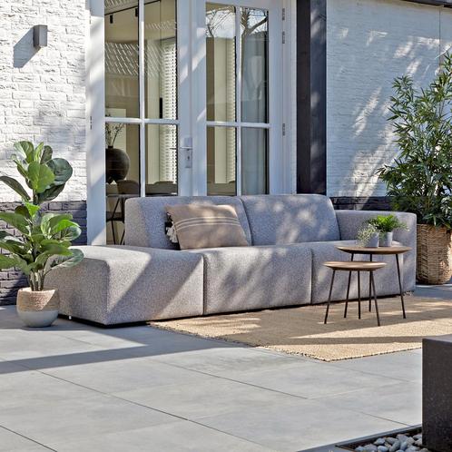 *WOONWINKEL* Rechte Buitenbank Met Hocker Links All-weather, Tuin en Terras, Tuinsets en Loungesets, Nieuw, Verzenden