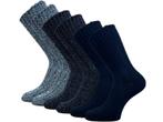 6 Paar Noorse sokken - Thermo - Blauw Mix