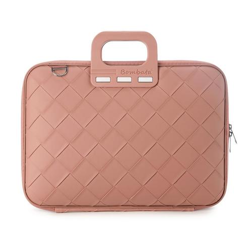 Bombata Intrecciato 15 / 16 inch Laptoptas Vlecht Lichtroze, Computers en Software, Laptoptassen, Nieuw, Verzenden