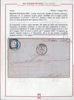 Koninkrijk Italië 1863 - De zeldzame 15 centesi Tipo Sardo, Gestempeld
