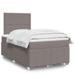 vidaXL Boxspring met matras stof taupe 120x200 cm, Verzenden, Nieuw, Twijfelaar, 120 cm
