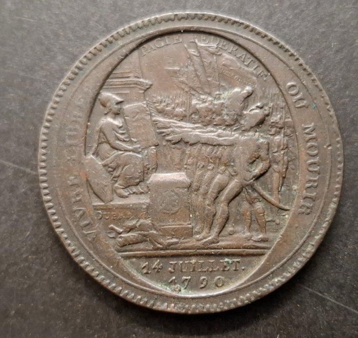 Frankrijk. Monnaie de Confiance. Monneron de 5 Sols 1792, Postzegels en Munten, Munten | Europa | Euromunten