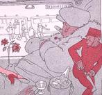 Spotprent over Tusenius en ambtenaren die de trein nemen, Antiek en Kunst, Verzenden