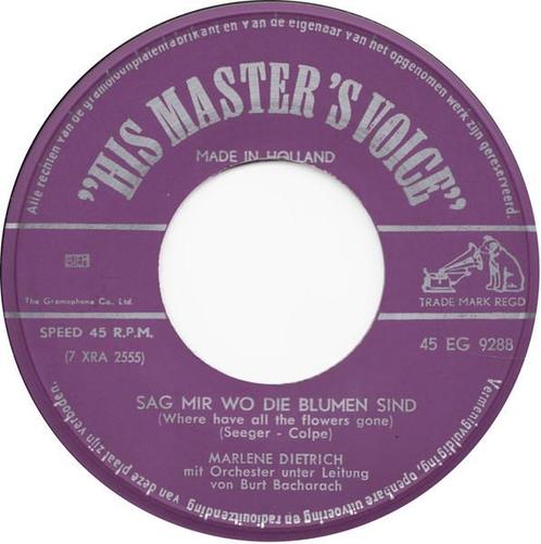 Single - Marlene Dietrich - Sag Mir Wo Die Blumen Sind (Wher, Cd's en Dvd's, Vinyl | Wereldmuziek, Verzenden